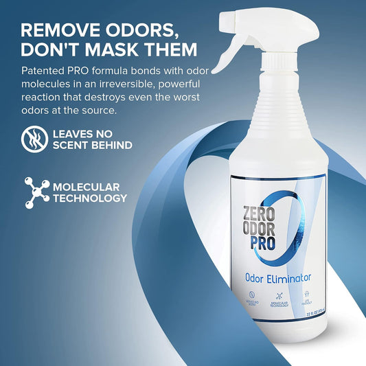 Pro Commercial Strength Odor Eliminator, Room Deodorizer and Air Freshener, Trigger Spray, 32 oz, White/Blue