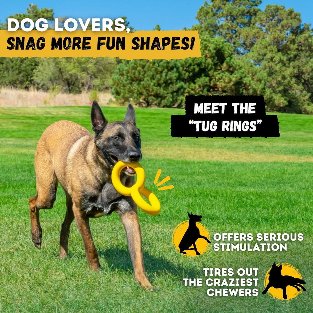 Indestructible Stick Dog Toy - Lifetime Replacement - Durable Chew Toy for Aggressive Chewers - Safe Non-Toxic Natural Rubber - Chew Tug & Fetch - Tough, Heavy Duty - Med/Large Breed, 8”x2”