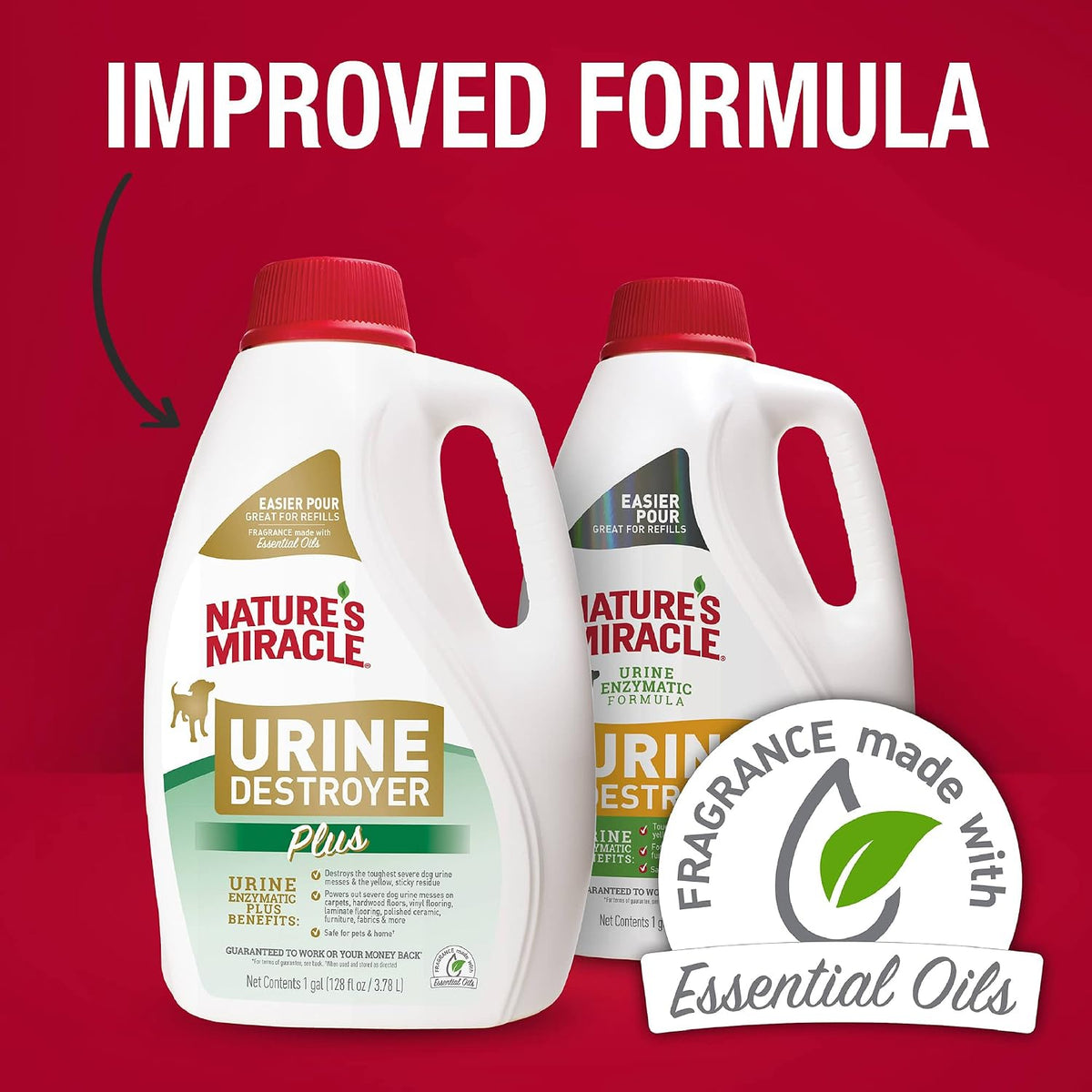 Urine Destroyer Plus for Dogs, Enzymatic Formula for Severe Dog Stains, 32 oz