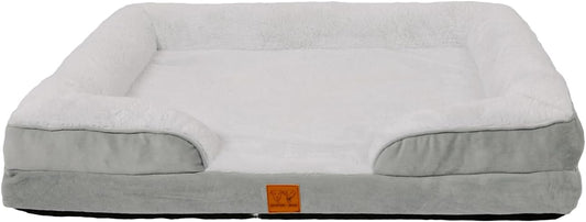 100% Orthopedic Memory Foam Large Dog Bed, Waterproof Washable L Pet Bed 36"