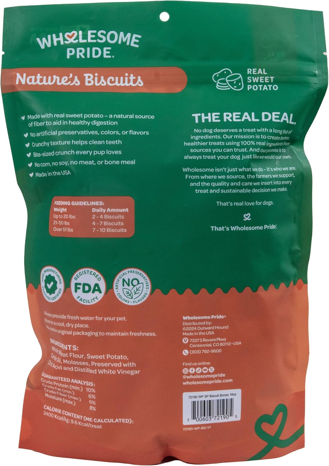 Nature's Biscuits Dog Treats, Pumpkin, 16 oz