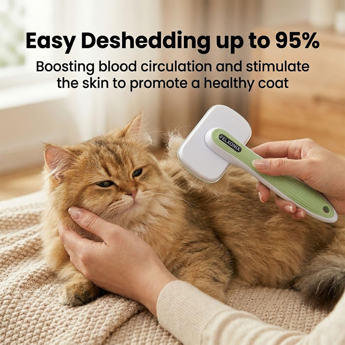 Pink Deshedding Slicker Brush for Long and Short Hair Dogs | Removes Loose Undercoat, Mats and Tangles, Skin Friendly Grooming Comb for Shedding Control on Long and Short Hair