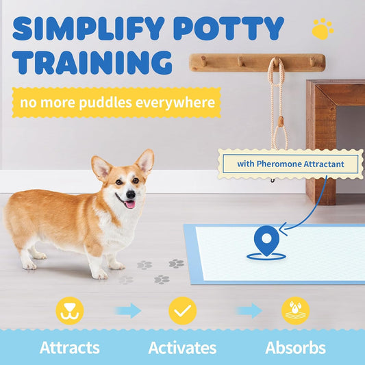 Puppy Pads for Dogs, 34 x 28 in, 6-Layer, Leak-Proof