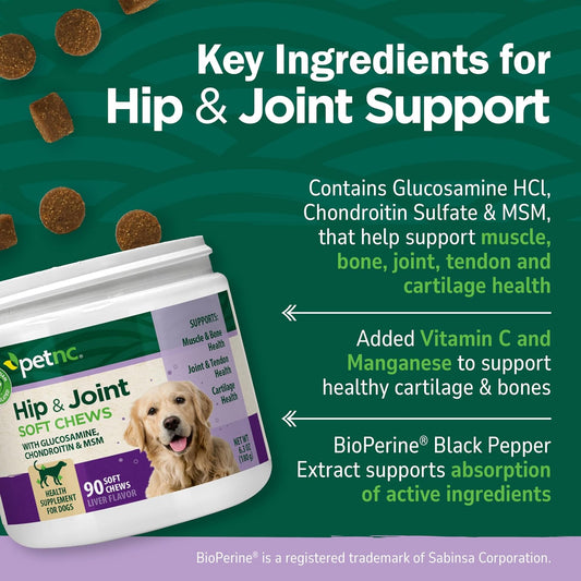 PetNC Natural Care Hip and Joint Soft Chews for Dogs, - 27591