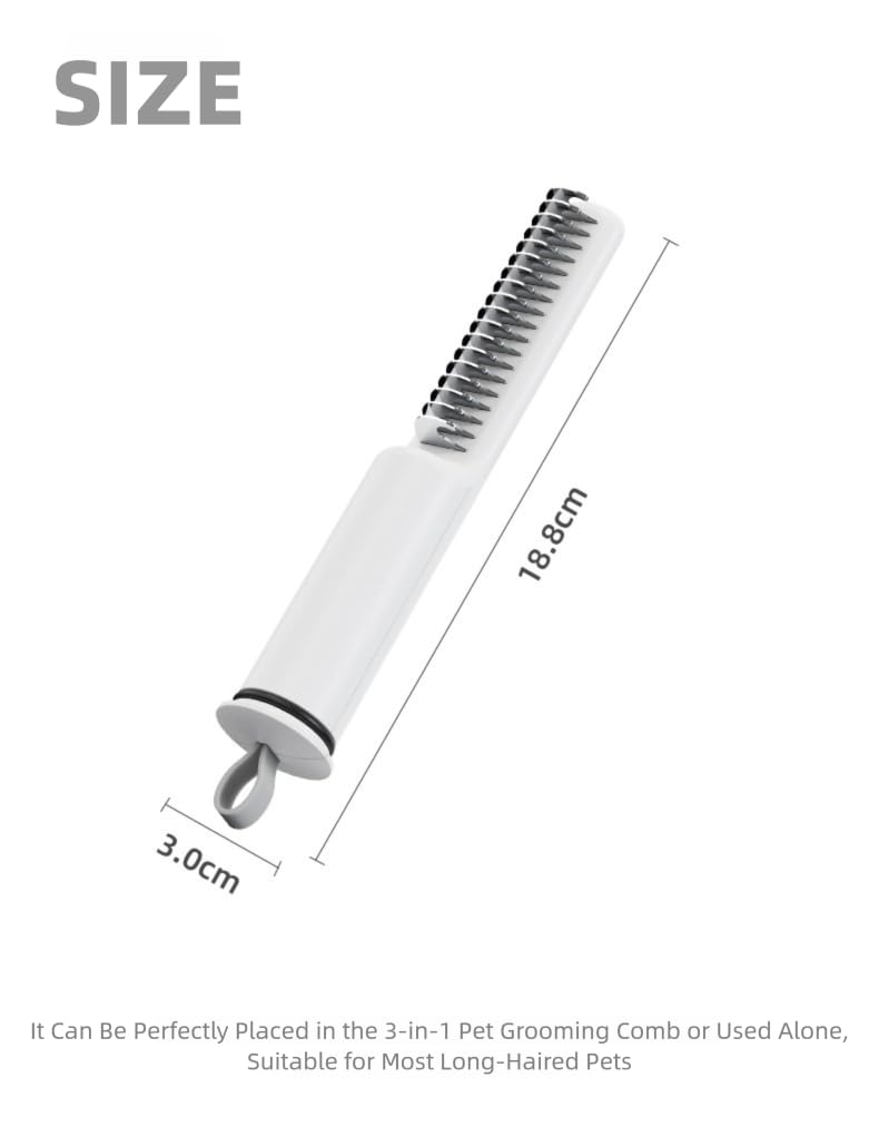 Pet Grooming Comb,Thinning & Detangling Brush with Cat-Claw Inspired Blades - Safe Dematting Tool for Long-Haired Cats/Dogs, Ergonomic Grip, Summer Cooling Solution