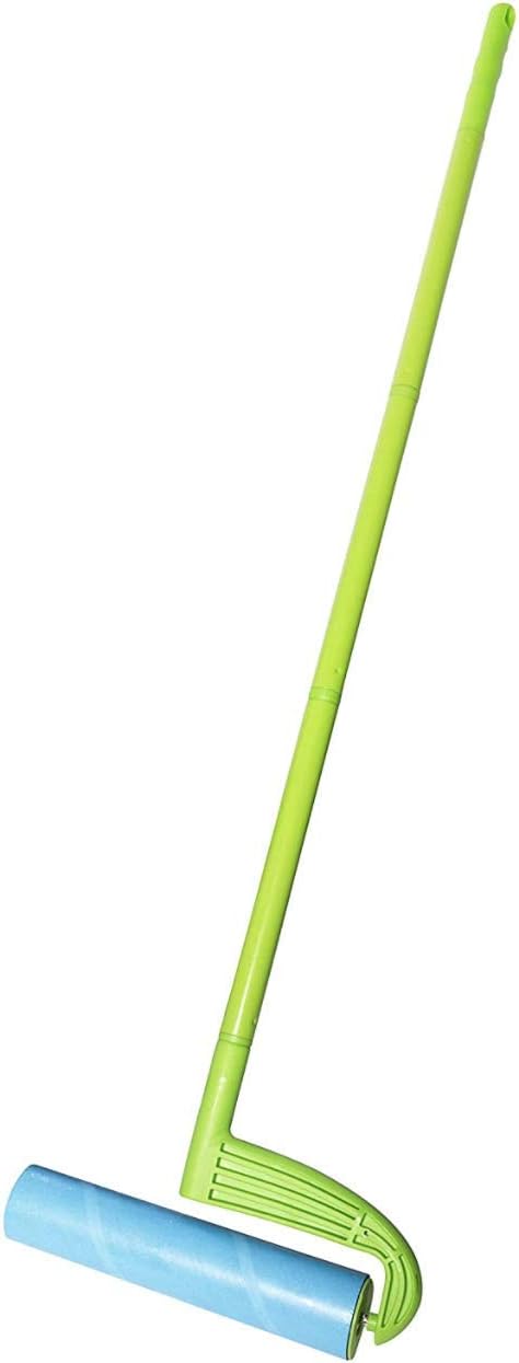 Leo 10-Inch Wide Lint Roller with Extendable Handle, Includes 1 Refill (25 Sheets), Extra Sticky for Pet Hair, Carpet & Floor Cleaning (1 Mega Roller)