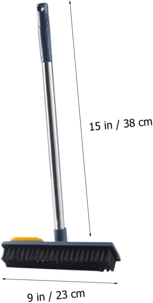 PartyKindom Household Push Broom Pet Hair Broom for Carpet Cleaning Angle Scrub Brush Telescopic Tube