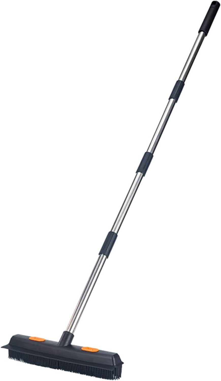 YOXIER Pet Hair Removal Tool,2-in-1 Pet Hair Removal Broom,Pet Hair Broom with Squeegee for Carpet,Heavy Duty Broom for Driveways, Sidewalks, Patios and Deck Cleans Dirt, Debris, Sand, Mud, Leaves an