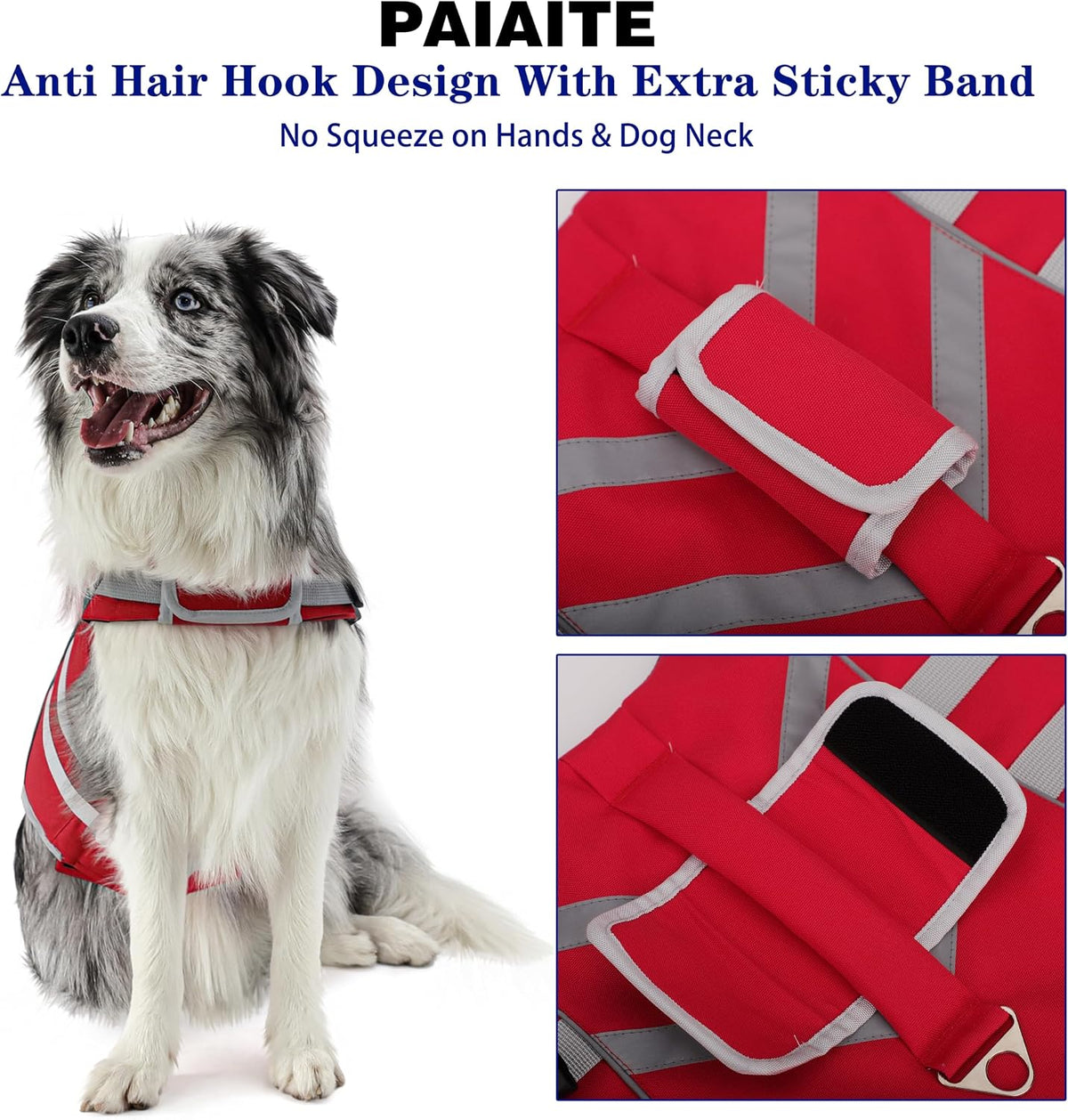 Dog Life Jacket: Ripstop High Buoyancy Swimsuit with Reflective Stripes & Rescue Handle - Adjustable Preserver with Leash Hook for Swimming, Boating & Lake Activities for Dogs Red S