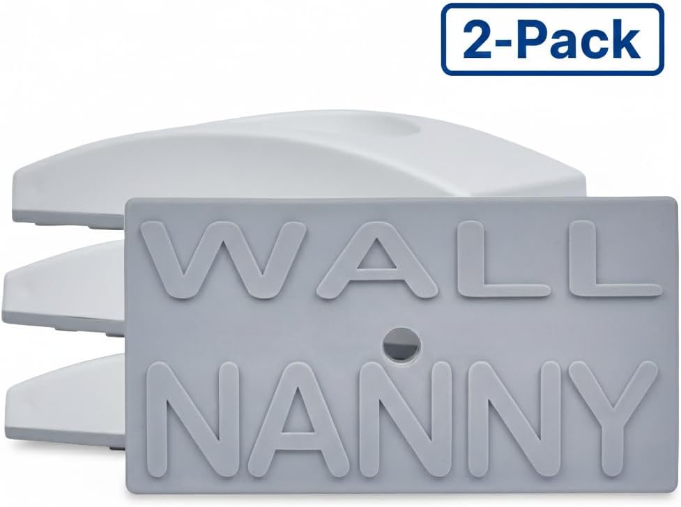 Wall Nanny 2-Pack - Works with 2 Gates - Baby Gate Wall Protector (Made in USA) Protects Walls and Doorways from Pet Gates - for Pressure Mounted Indoor Safety Baby Gates - Black
