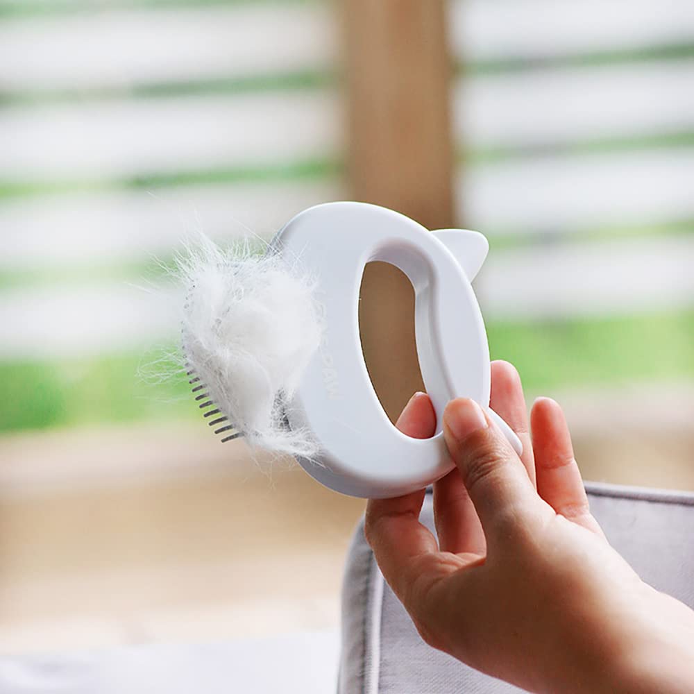 Leo's Paw The Original Pet Hair Removal Massaging Shell Comb Soft Deshedding Brush Grooming and Shedding Matted Fur Remover Dematting tool for Long and Short Hair Cat Dog Puppy Bunny (Mint)