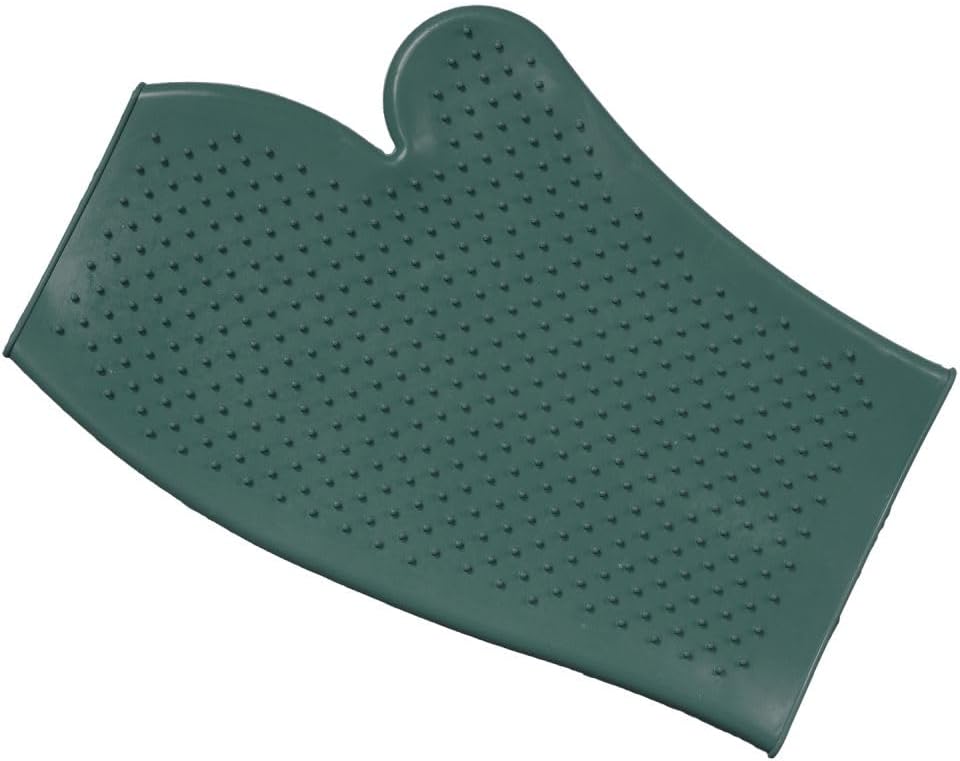 Tough1 Rubber Grooming Glove - Hunter Green
