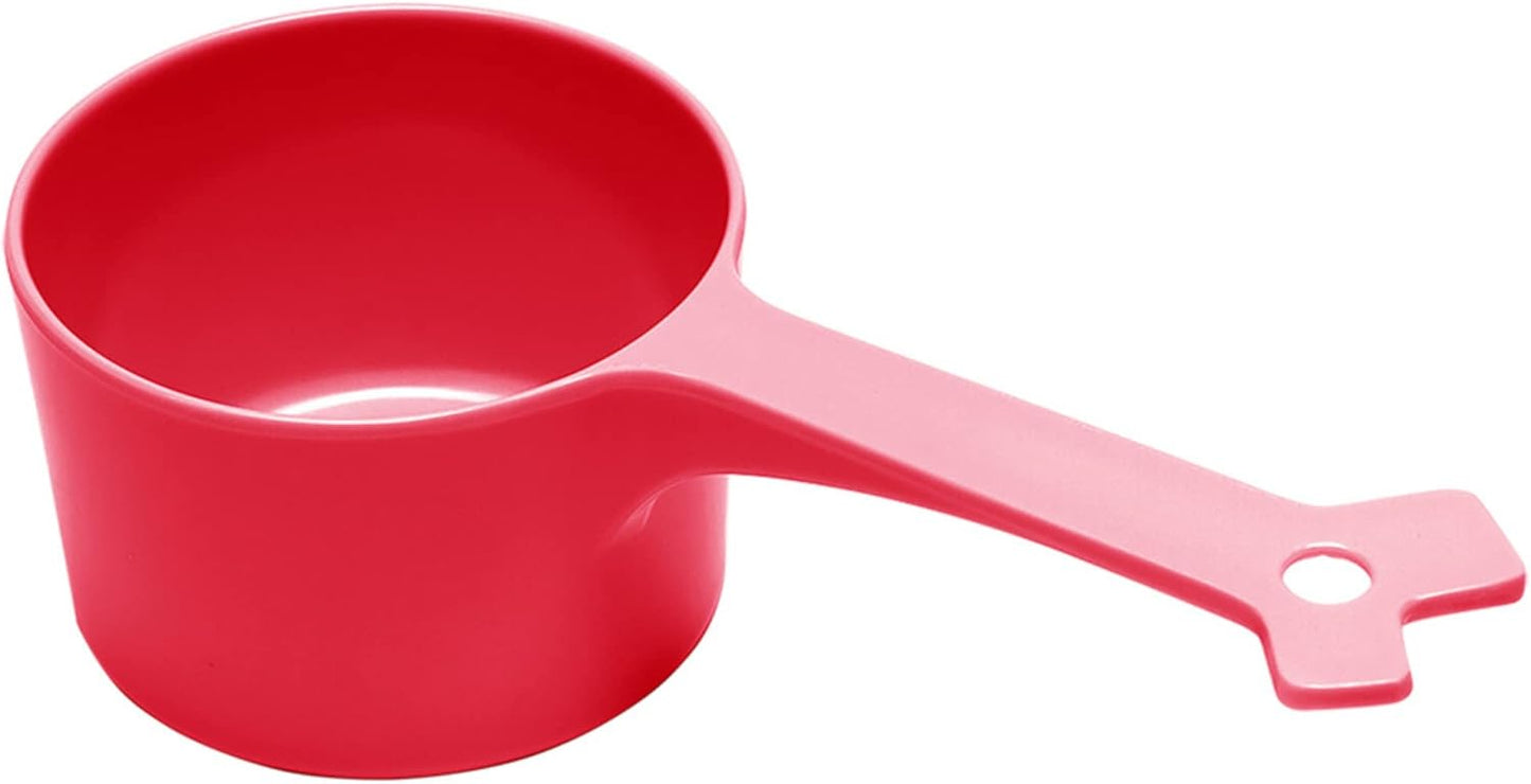 Messy Mutts Melamine Dog Food Scoop (1 Cup Capacity) | Measuring Cup for Animal Food | Features 1/2 Cup Indicator Line | Small or Large Dog Food Scooper | Dishwasher Safe | Blue