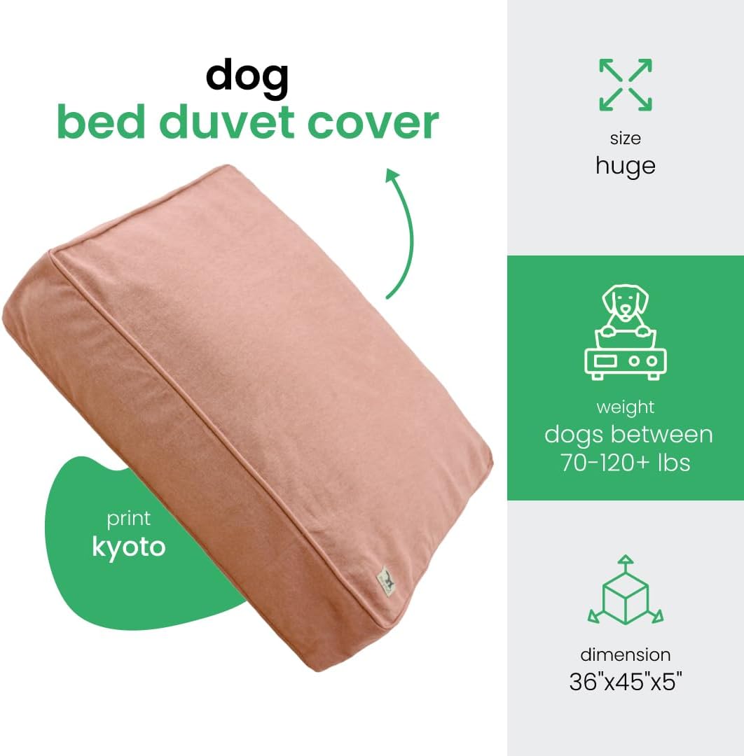 Molly Mutt Medium to Large Dog Bed Cover- Forever Young Print - Measures 27”X36”X5’’ - 100% Cotton - Durable - Breathable - Sustainable - Machine Washable Dog Bed Cover (Dd82b)