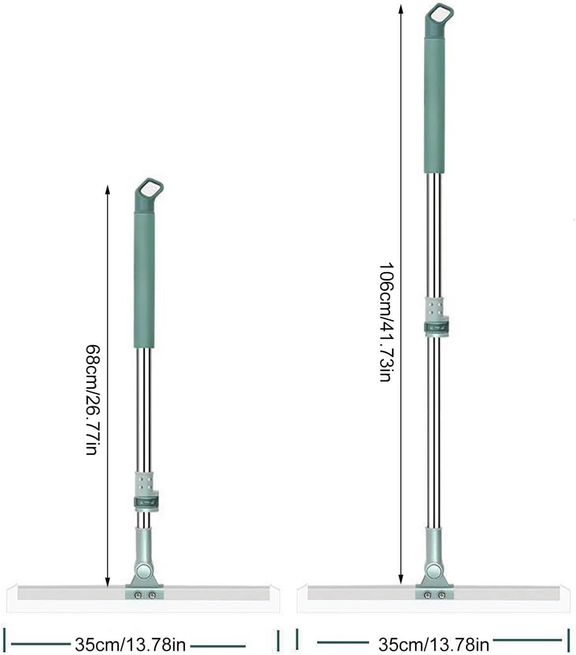 Silicone Broom - Multifunction Magic Broom | Pet Hair Removal Broom | Hair Sweeping Broom Tool | Soft Silicone Bristle Broom with Long Handle | Non-Scratch Carpet Brush for Cat/Dog Hair