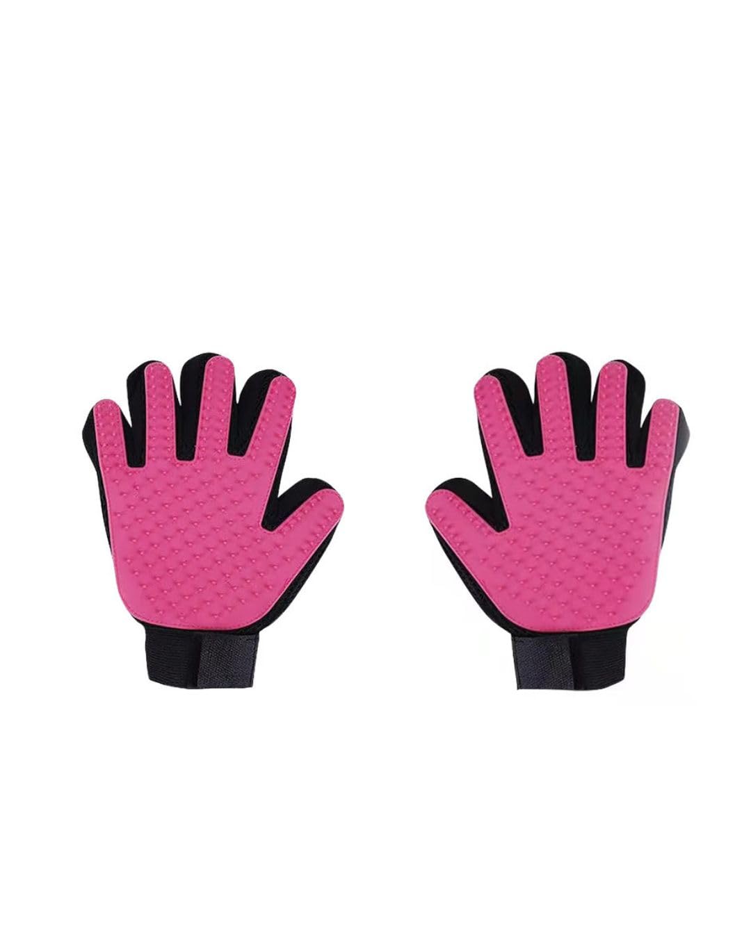 Limpet Grooming Glove- Hair remover gloves- Gentle shedding brushes for dogs, cats & horses (1 pair) (Blue)