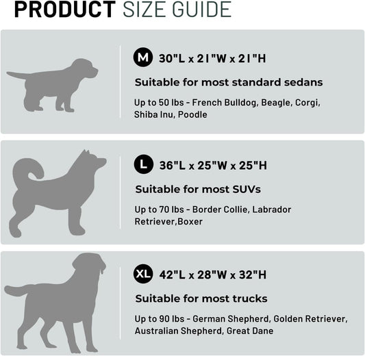 36 Inch Collapsible Dog Crate for Large Dogs, Travel Dog Crate Grey