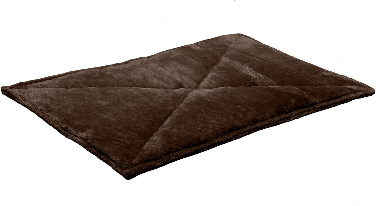 ThermaNAP Self Warming Cat Mat, Dog Bed for Crates with Self-Warming Technology for Cozy Rest, Fully Machine Washable, Small, Plush Faux Fur, Gray