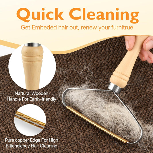 Pet Hair Removal Tool 3 Pack Dog Cat Hair Remover Carpet Scraper Rake Fur Removal Brush Lint Remover Shaver for Car Furniture Couch
