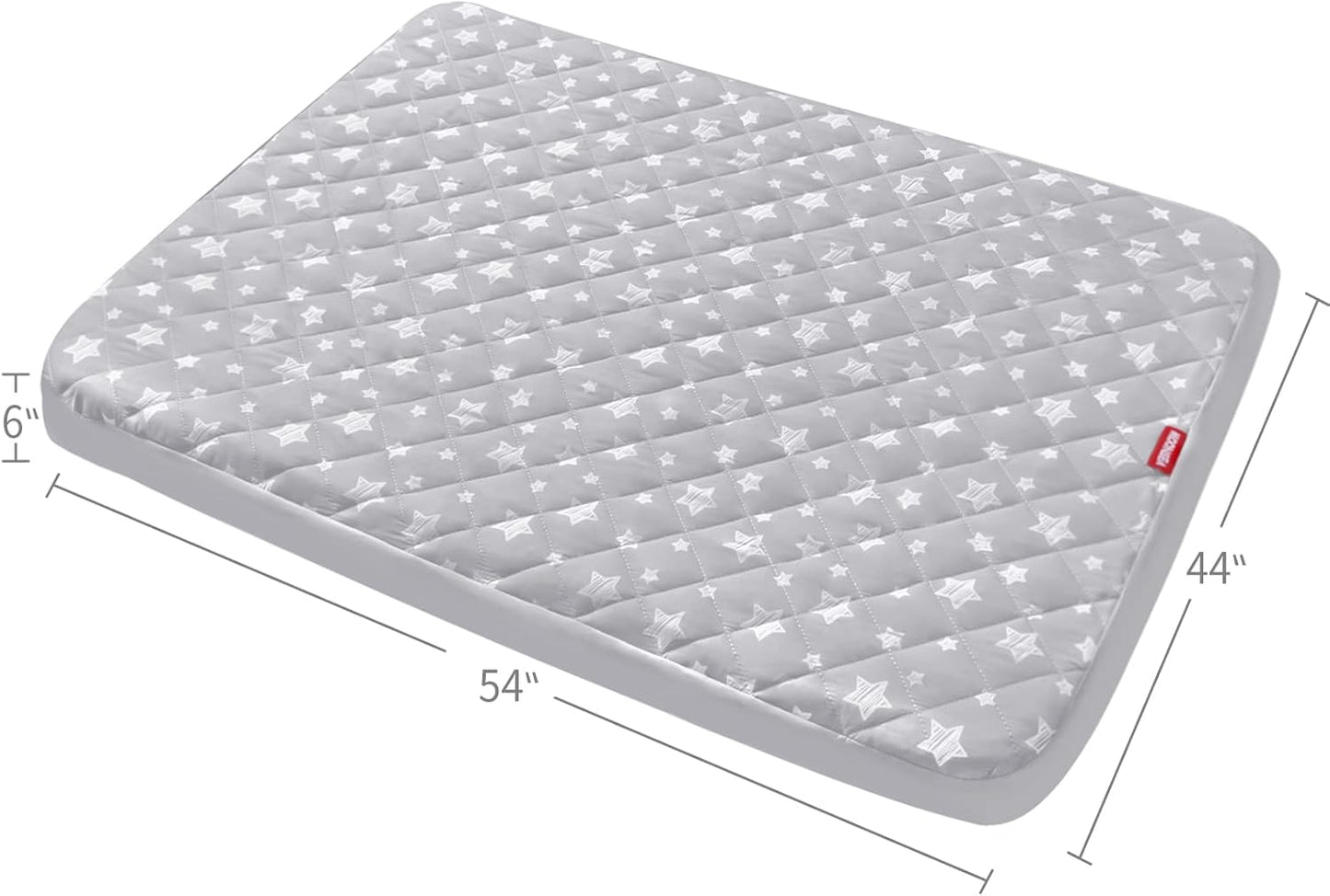 Waterproof Dog Bed Covers Replacement Washable Pet Hair Easy to Remove, Noiseless Quilted Puppy Pet Bed Cover Lovely Grey Star Print 29x41 Inches, for Dog/Cat, Cover Only