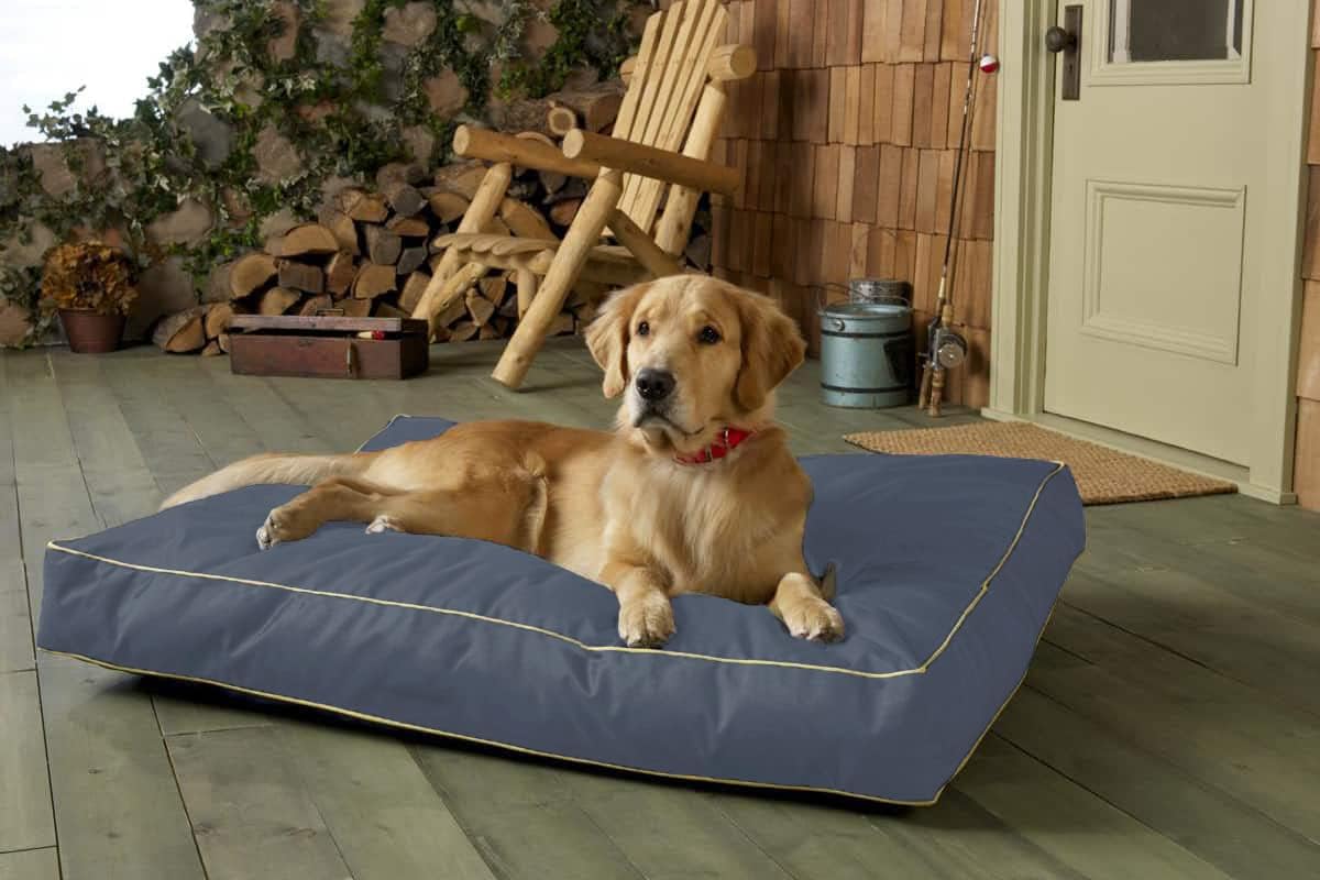 Dog Bed Cover,Waterproof Tough Plastic DIY Pet Bed Cover,Non Stick Hair Easy to Clean Rectangular Fillable Dog Bed Covers with Zipper(Dark Grey,44" L x 32" W x 4" Th,Cover Only)