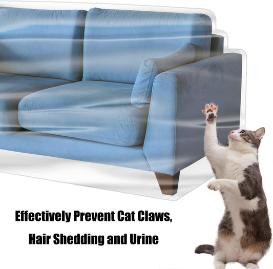 Imperius Clear Thick Heavy Duty Water Resistant Sofa/Couch Cover,Waterproof Plastic Shield Covers for Couch,Vinyl Sofa Cover to Prevent Scratching by Dogs and Cats