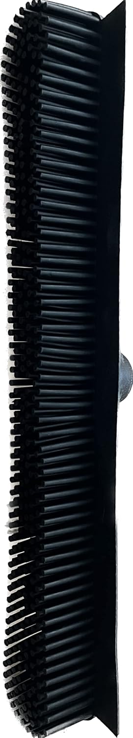 Pet Hair Remover Carpet Rake - Rubber Broom for Pet Hair Removal Tool with Squeegee & Telescoping Handle