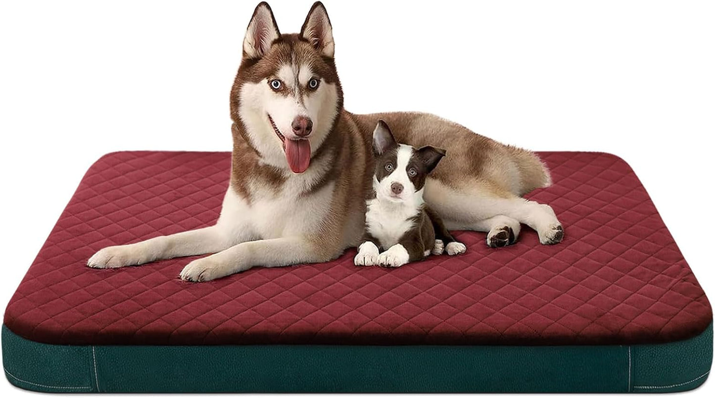 Large Dog Bed, High Density Foam, Good Resilience for Enough Cushion to Large Dogs Such as Great Dane, 47 * 39 Inches Widen Pet Bed, Non Slip Bottom with Removable Washable Cover