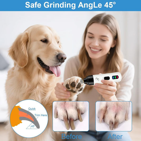 2026 New Dog Nail Clippers Silent, Quiet Dog Nail Grinder, Painless Paws Grooming & Smoothing, Electric Pet Nail Trimmer for Cats and Other Animals, Ideal for Sensitive Dogs of All Breeds & Sizes