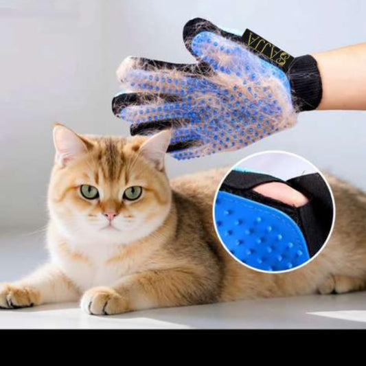 2-in-1 Pet Grooming Gloves 2-Pack – Double-Sided Deshedding & Pet Hair Remover for Dogs & Cats – Gentle Massage Glove for Shedding Fur – Lint Remover for Furniture & Clothing