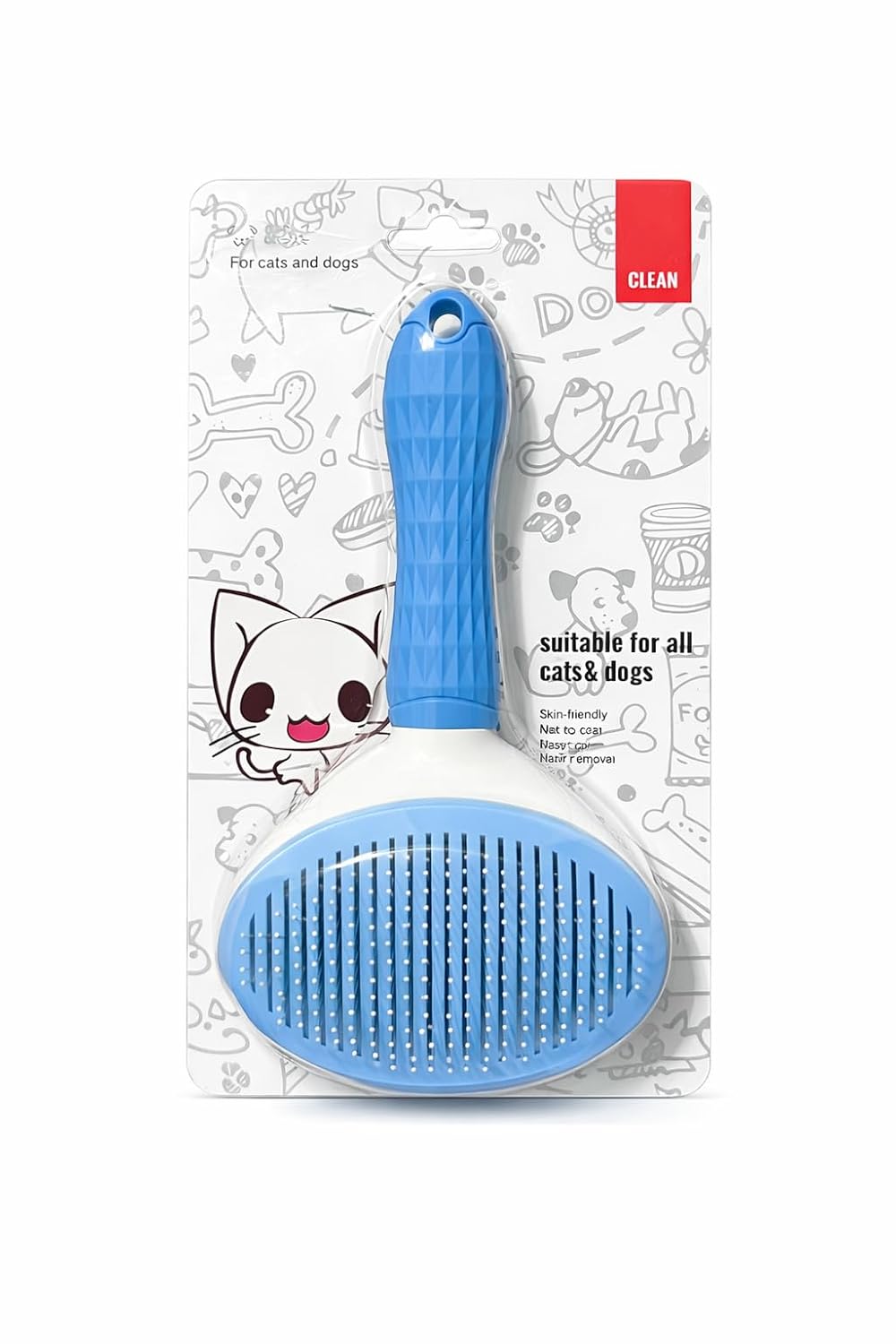 Self-Cleaning Pet Deshedding Brush for Dogs and Cats