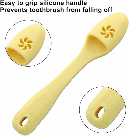 3 Pack Dog Finger Toothbrush, Food Grade Silicone Finger Toothbrush Soft Bristles for Gentle Cleaning(Green, Yellow, Blue)