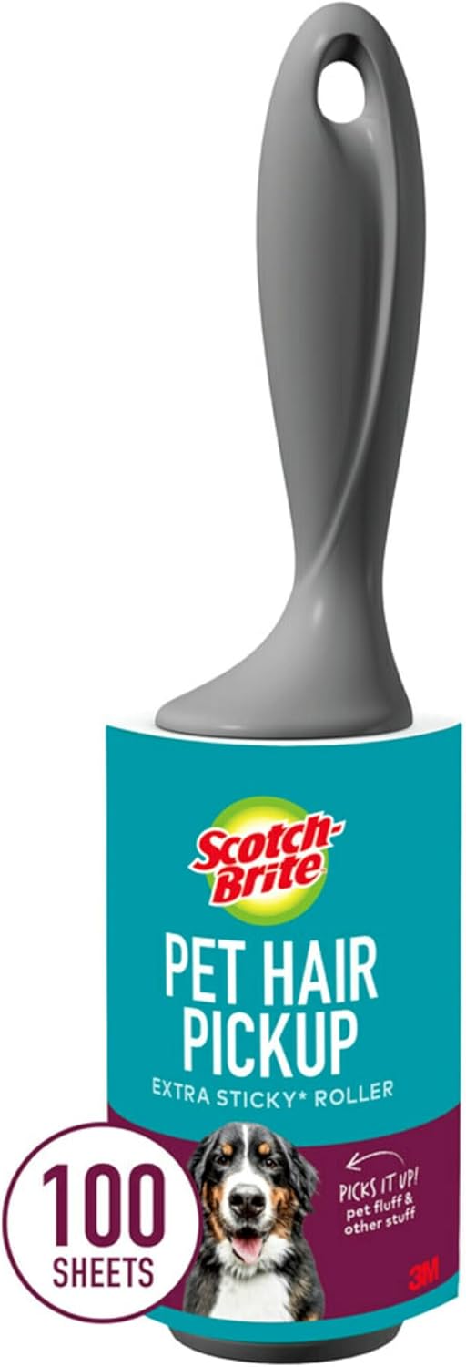 Scotch-Brite Pet Extra Sticky Hair Lint Roller 6 Rollers 600 Sheets