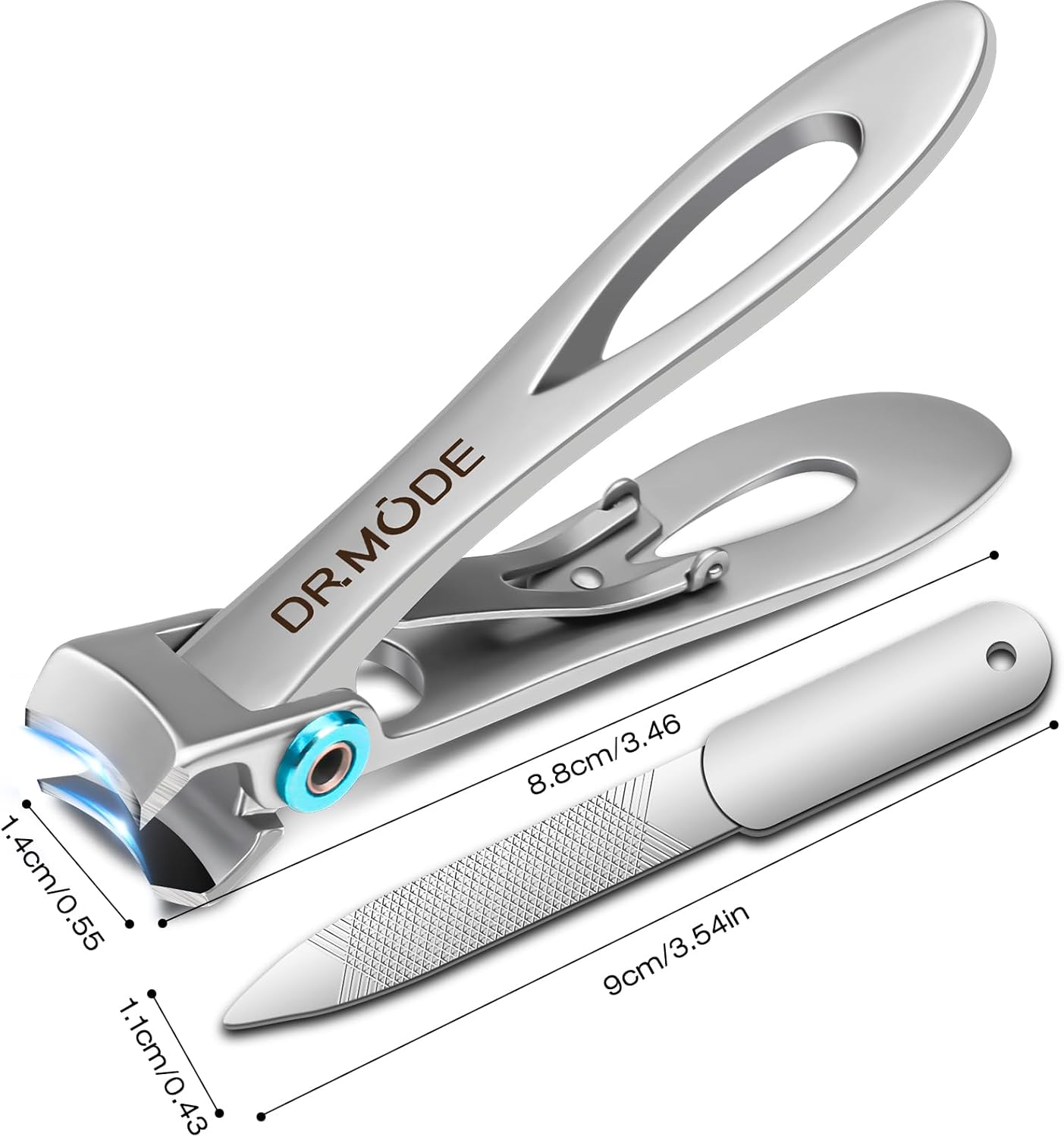 Toenail Clippers for Seniors Thick Toenails, Upgrade Angled Head Large Toe Nail Clippers for Men with Wide Jaw Opening, Sharp Heavy Duty Fingernail Clipper Cutter with Catcher Long Handle -Black