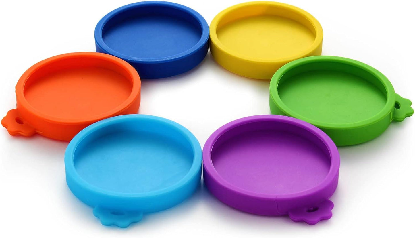 Yobbai Small Cat Food Can Lids for 3 oz & 2.5 oz, Food-Grade Silicone Pet Food Covers, BPA-Free, Dishwasher Safe, 3 Pack