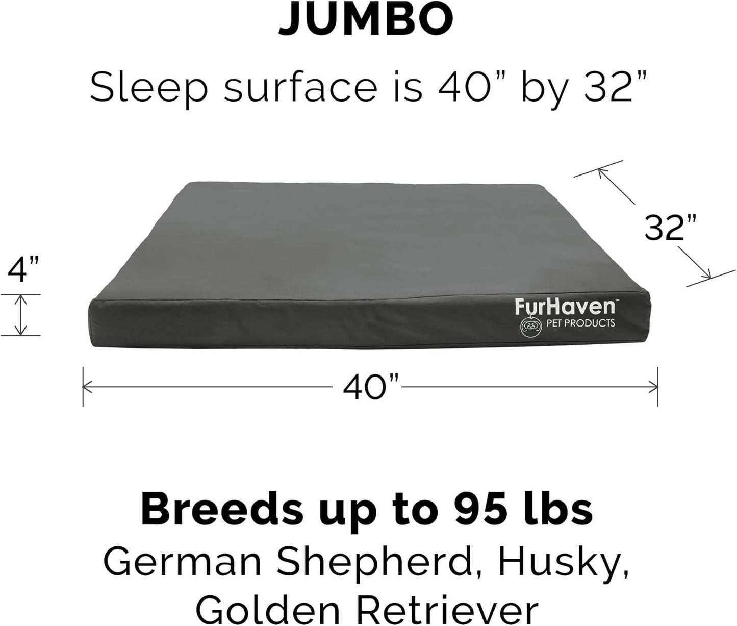 Furhaven Replacement Dog Bed Cover Water-Resistant Indoor/Outdoor Logo Print Oxford Polycanvas Mattress, Washable - Chestnut, Large