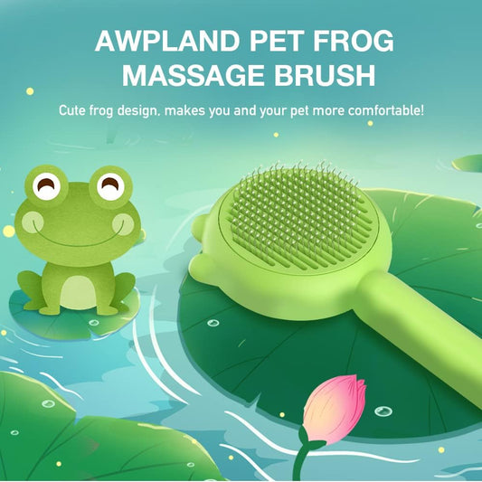 Pet Demon Brush, Cute Self Cleaning Slicker Brush for Dogs Cats Puppy Rabbit, Professional Pet Grooming Hair Removal Tool for Short & Long Hair