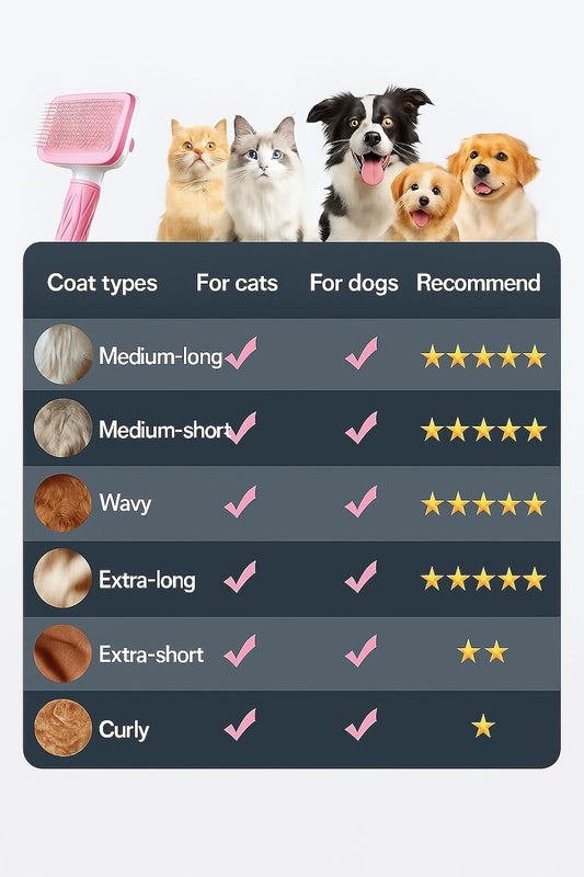 Self-Cleaning Slicker Brush, Dog Cat Bunny Pet Grooming Shedding Brush, Easy to Remove Loose Undercoat, Pet Massaging Tool Suitable for Pets with Long or Short Hair (Black)