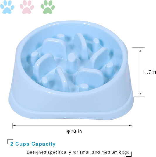 UPSKY Slow Feeder Small Dog Bowl - Anti-Slip Puzzle Bowl Feeder, Interactive Bloat Stop, Anti-Choking