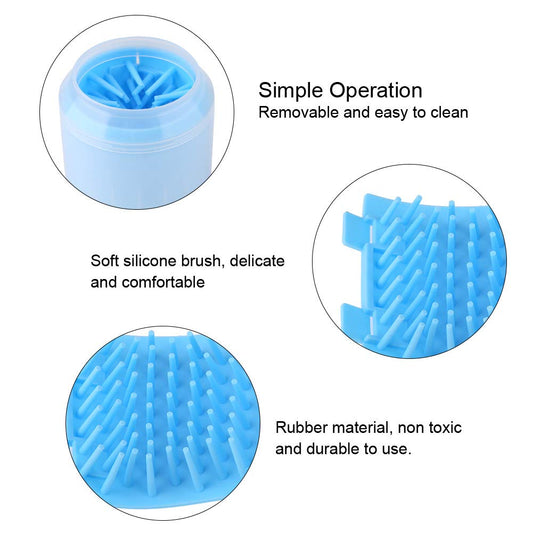 WNSC Dog Foot Cleaner, Dog Paw Cleaner Easy to Clean Portable Pet Cleaning Cup for Cleaning Paw for Pet(Blue)