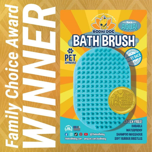 Bodhi Dog Shampoo Brush - Pet Grooming & Bath Supplies for Dogs and Cats - Bath Brush for Long & Short Hair - Premium Scrubber for Shower, Bathing & Massage (One Pack, Blue)