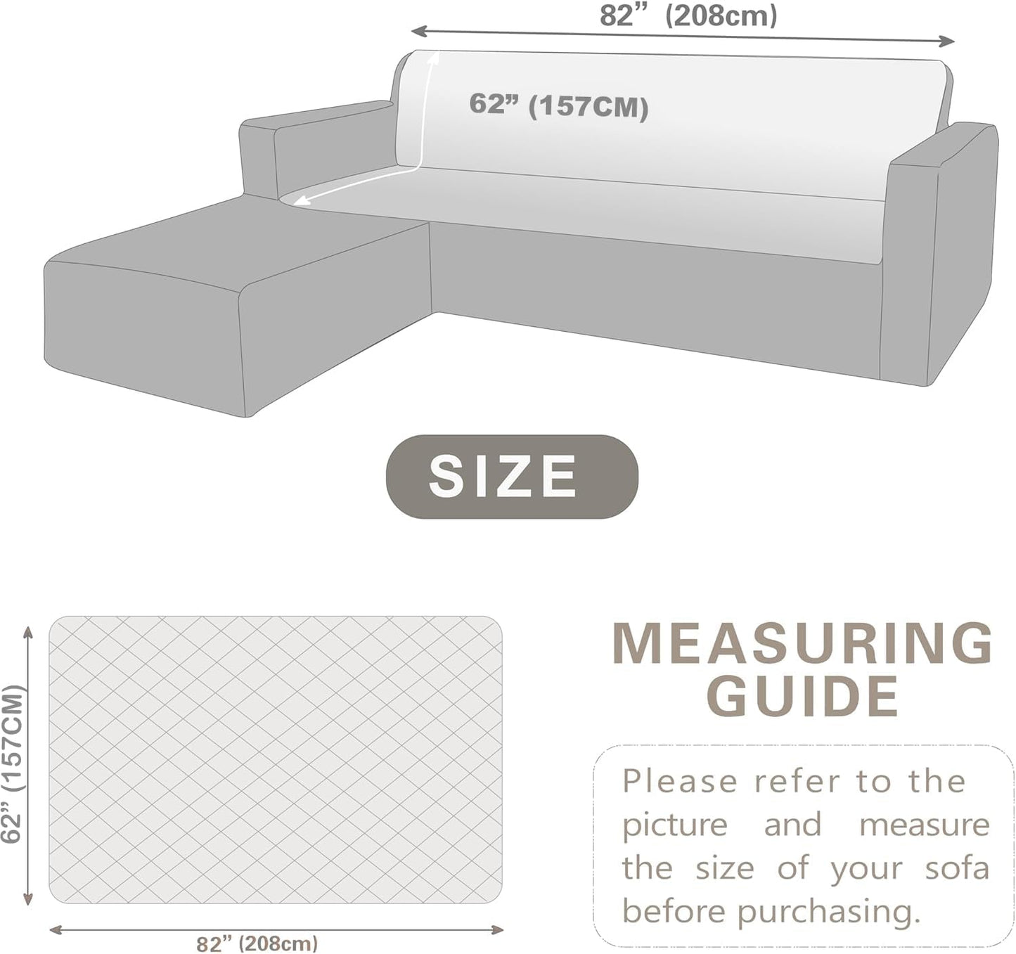 Waterproof Pet Couch Cover Washable, Stylish Reversible Pet Blanket, Soft Sofa Furniture Protector for Dogs Kids Pets.(Gray/Light Gray, 30"x70")
