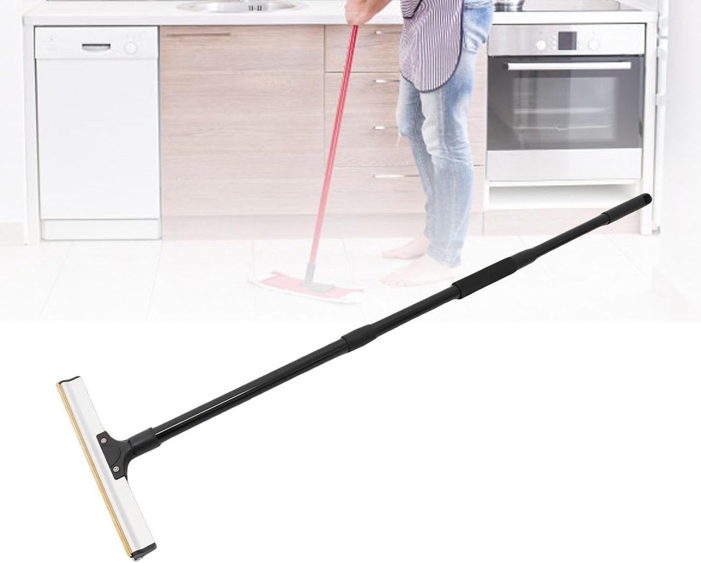 Pet Hair Removal Broom, Portable Multifunctional Dog Cat Hair Removal Tool, Adjustable Long Handle Carpet Scraper Rake, Lightweight for Home and On The Go