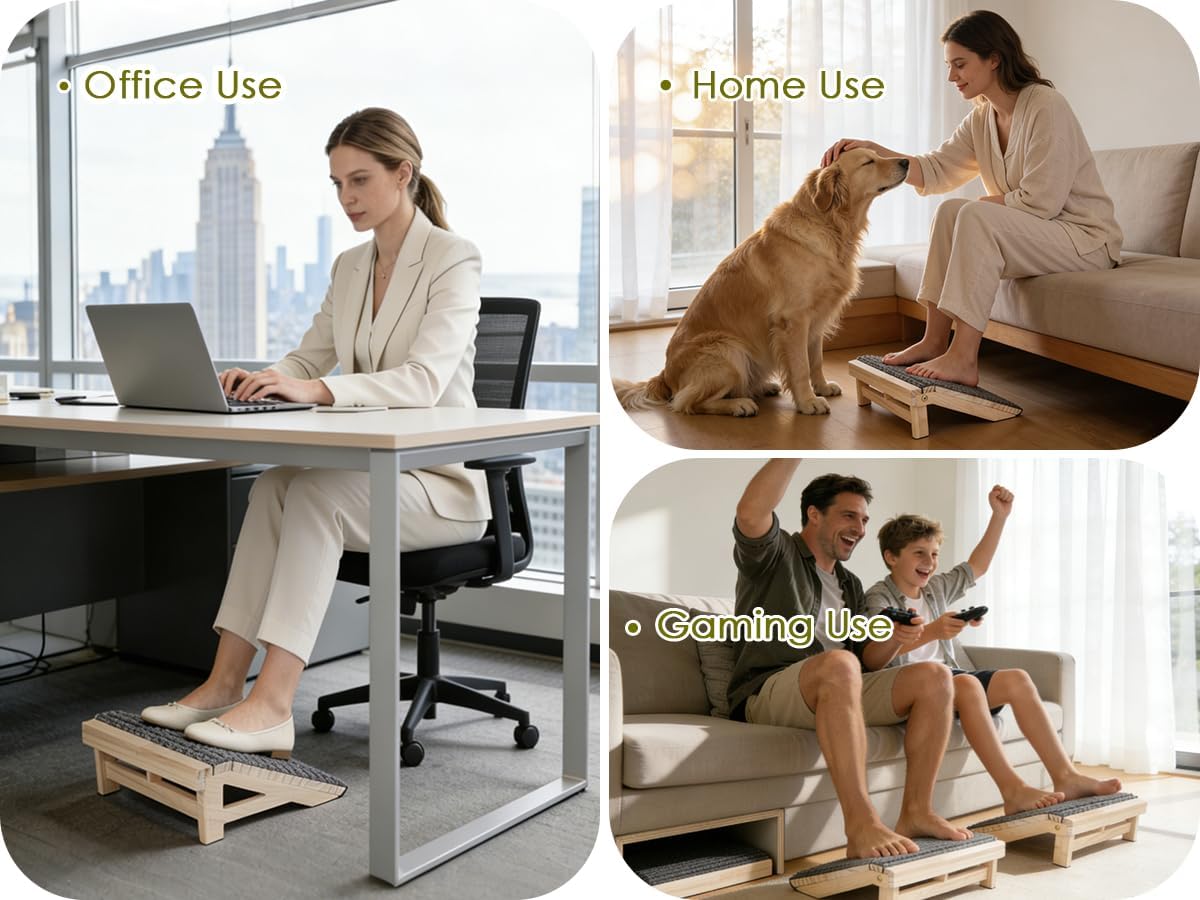 2-Pack Foldable Dog Ramp for Stairs – Lightweight Safe Wooden Pet Steps with Low-Angled Design & Anti-Slip Carpet Surface, Portable Dog Stairs to Assist Elderly/Injured Small Medium Large Dogs