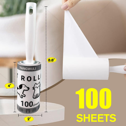 Lint Rollers for Pet Hair Extra Sticky, 400 Sheets Mega Value ,Clothing Hair Remover, Dog and Cat Hair Remover, Sofa Hair Roller, Hair Remover for Clothes, Furniture, and Carpets