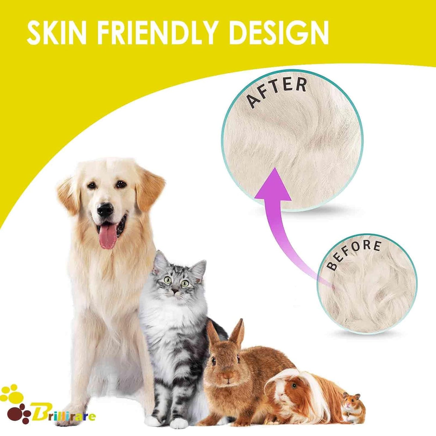 2 Pack Dog Grooming Brush, Premium Soft Silicone Pet Bath Brushes with Adjustable Handle, Shampoo Soothing Comb for Wet Dry Long Short Haired Dogs & Cats Massaging, Deshedding