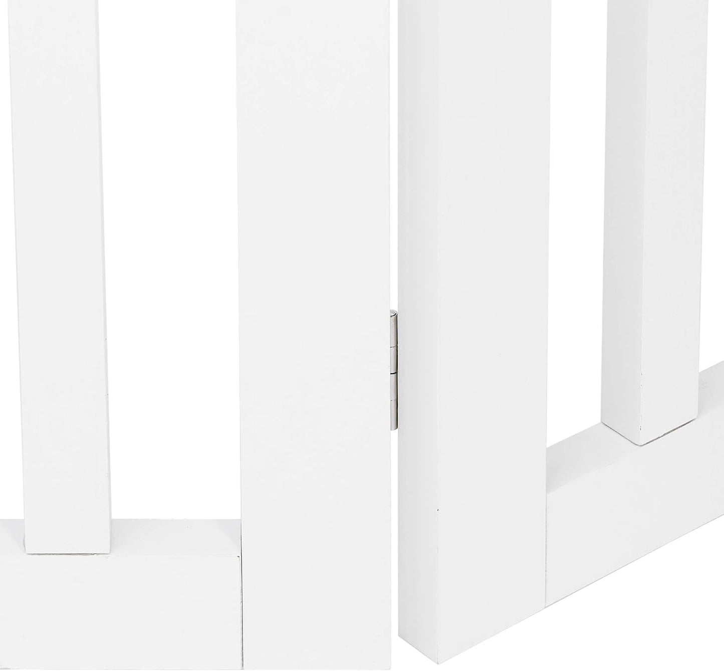 Nouva 36" H Pet Gate, 3 Panels Indoor Foldable Dog Fence, Dog Gate for Stairs Doorways, Hardwood Pet Gate, Freestanding Pet Fence, White