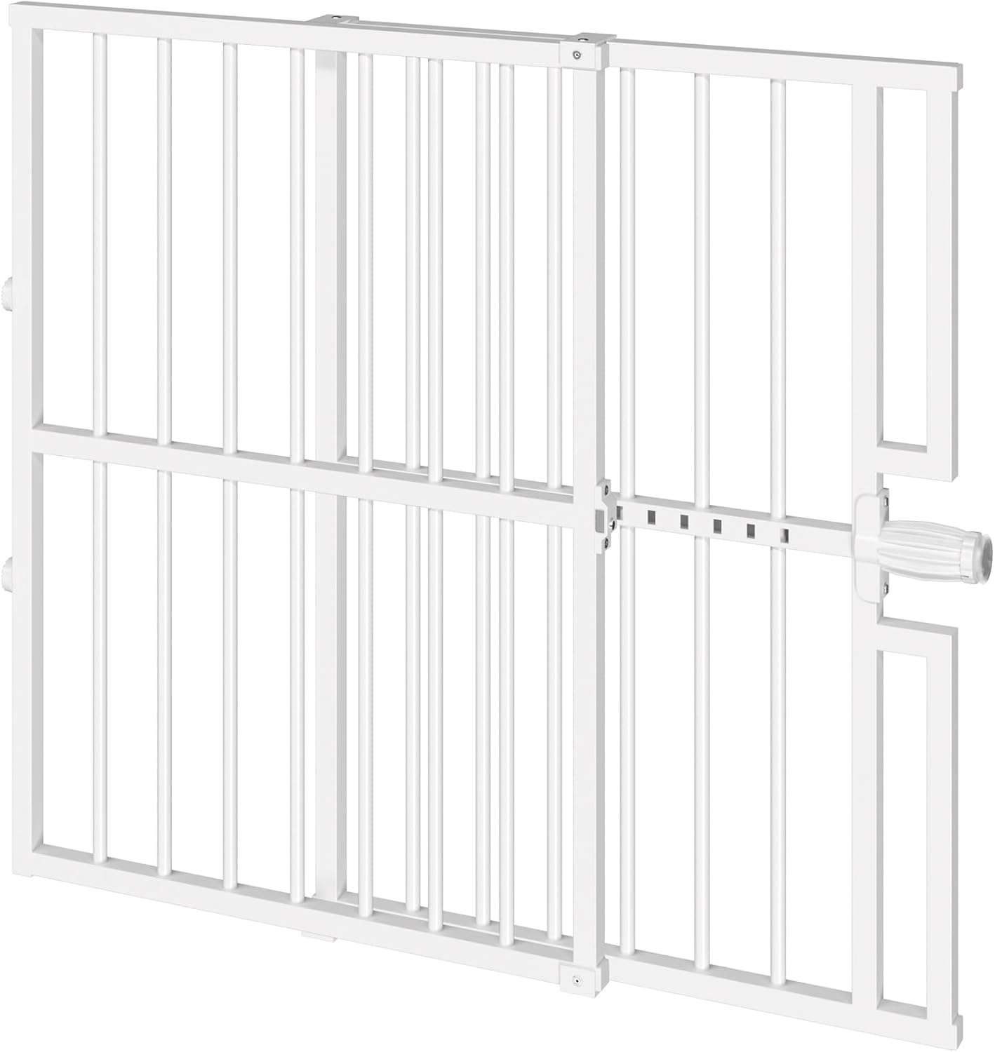 10-Second Quick Install Pressure Mounted Dog Gate for Pets and Kids,Adjustable 29'' to 43'' Wide Metal Pet Gate for Doorways Stairs,No Drilling,Expandable,30'' Tall Indoor Portable Safety Baby Gate