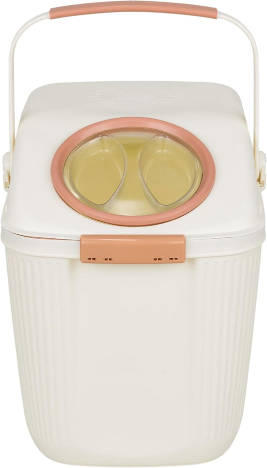 Harry Barker Lightweight Airtight Pet Food Storage Container, Eco-Friendly Recycled Plastic with Easy-Access Lid, Holds up to 25 lb Dry Dog or Cat Food
