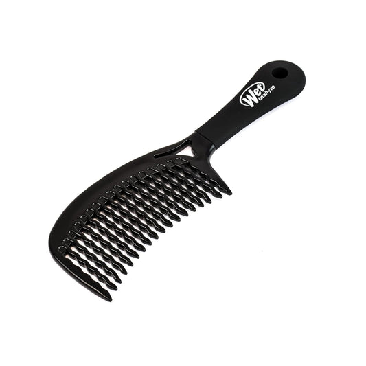 J D Beauty The Wet Detangling Hair Comb, Metallic Black, 2.1 Ounce